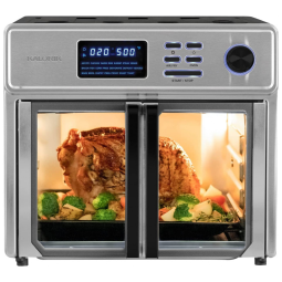 Forno Elétrico de Bancada 26L 10 em 1 Multifunções com Painel Digital e 14 Acessórios de Cozinha em Aço Inoxidável, 1750W, 110V