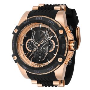 Relgio masculino Marvel Pantera Negra - 52 mm. Rosa ouro. Preto 41231