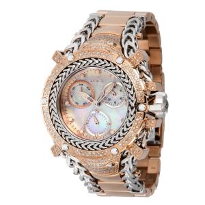 Relgio feminino Gladiador de diamante de 1,08 quilates com mostrador em madreprola - 43,2 mm. Ao. Ouro Rosa 42231