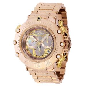 Relógio Feminino Subaqua de 0,04 quilates com Mostrador em Madrepérola, Invicta 39431, Ouro Rosa