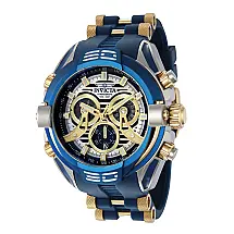 Relógio Masculino de Quartzo S1 Rally Mammoth, Invicta 37531, Azul e Dourado