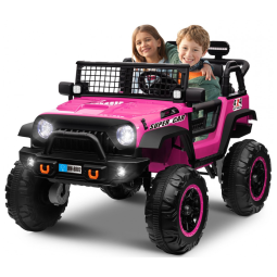 Carro Elétrico Infantil a Bateria 2 Lugares com Assento de 50 centímetros, 4 Amortecedores, Música, Luz LED e Controle Remoto, 24V, OTTARO