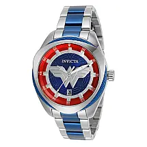 Relgio feminino da Mulher Maravilha da DC Comics - 38 mm. Ao. Azul 31731