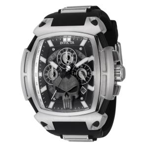 Relógio Masculino Marvel Punisher, Invicta 37831, Preto e Prata