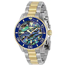 Relógio Feminino Pro Diver 0,03 com Mostrador Abalone, Invicta 32931, Prata e Dourado