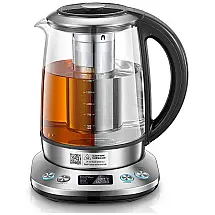 Chaleira Elétrica FOHERE 1,7 Litros com Controle de Temperatura e Jarra de Vidro, 110V