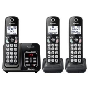 Sistema de Telefone sem fio Expansível Bluetooth e Assistente de voz, 3 Aparelhos, Panasonic
