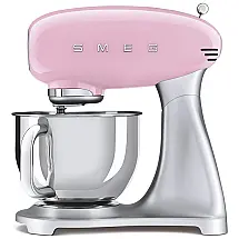 Batedeira Retro dos anos 50 com 10 Velocidades, Capacidade 4,8L, 600W, 110v, SMEG SMF02, Rosa
