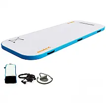 Plataforma Flutuante Inflável Portátil para Piscinas, Lagos e Praias Suporta até 3 Pessoas, SOWKT, Branco