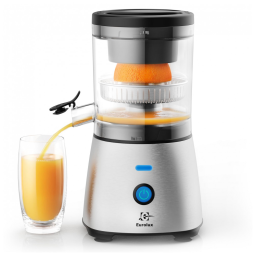 Espremedor de Frutas Cítricas Elétrico Eurolux em Aço Inoxidável - Premium, Sem Mãos, Tela de Toque Única para Suco de Laranja de Limões