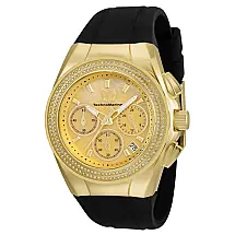 Relgio feminino TechnoMarine Cruise Diva com madreprola, 40mm, preto - TM-120041