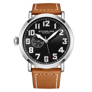 Relógio Masculino Stuhrling Aviador 4004.1 Quartzo 45mm, Marrom