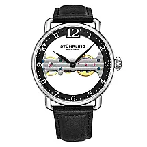Relógio Masculino Stuhrling Ponte 3914 Mecânico 42mm, Preto