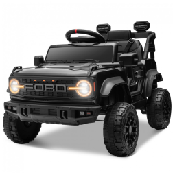 Carro Elétrico Infantil 12V Ford Bronco Raptor com Controle Remoto para Pais, Suspensão nas 4 Rodas, Música via Bluetooth e Luzes LED