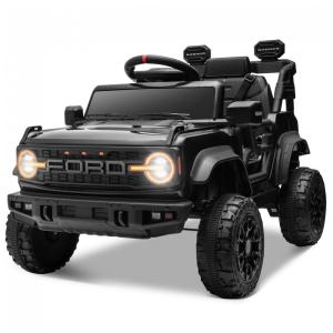 Carro Elétrico Infantil 12V Ford Bronco Raptor com Controle Remoto para Pais, Suspensão nas 4 Rodas, Música via Bluetooth e Luzes LED