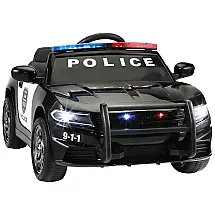 Carrinho Elétrico Infantil 12V 1 Assento Preto TOBBI com Luzes LED e Controle Remoto