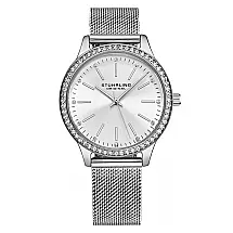 Relógio Stuhrling Clássico 35mm Com Mostrador e Pulseira Prateada Elegante e Sofisticado