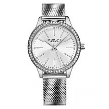 Relógio Stuhrling D44 de 35mm em prata elegante e sofisticado.
