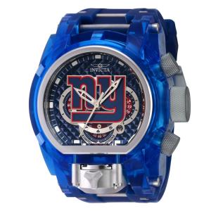 Relgio masculino NFL New York Giants - 52 mm. Ao. Azul 41541
