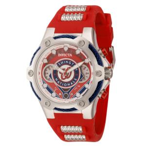 Relgio unissex MLB Washington Nationals - 40 mm. Ao. Vermelho 43541
