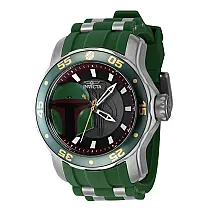 Relógio Masculino Star Wars Boba Fett, Invicta 39541, Verde e Prata