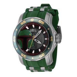 Relógio Masculino Star Wars Boba Fett, Invicta 39541, Verde e Prata