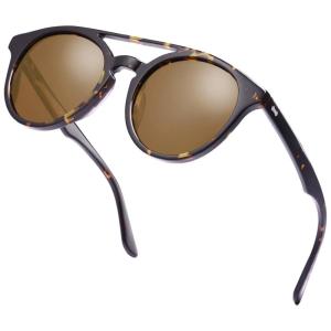 Vintage Polarizada Óculos De Sol para Mulheres. Designer De Estilo Clássico 100 Proteção UV400, ção leopardo, CARFIA CA5288 CA, Caramelo