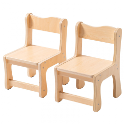 Conjunto de 2 Cadeiras Infantis de Madeira ROBUD, Resistentes e Estilosas para Crianças de 3 Anos, Capacidade de 113 Kg Cada