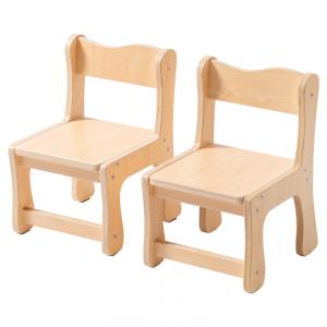 Conjunto de 2 Cadeiras Infantis de Madeira ROBUD, Resistentes e Estilosas para Crianças de 3 Anos, Capacidade de 113 Kg Cada