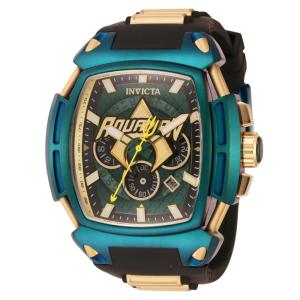 DC Comics Aquaman Relgio Masculino - 53mm. Ouro. Preto 43741