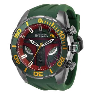 Relógio Masculino de Quartzo Star Wars Boba Fett, Invicta 35051, Verde