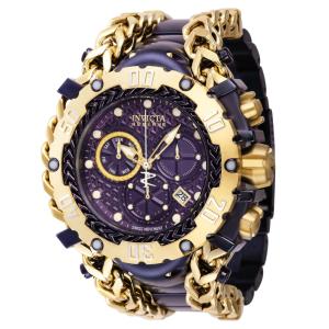 Relógio Masculino Analógico de Quartzo 58.5mm, Invicta Reserve Gladiator 43151, Roxo e Dourado