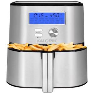 Fritadeira Elétrica AirFryer com 8 Funções 5.6L de Capacidade e Painel de Controle Digital, 1750W, 110v, KALORIK FT 47824 SS, Prateado