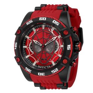 Relógio Masculino Analógico de Quartzo 52mm, Invicta Marvel Spiderman 4125, Vermelho