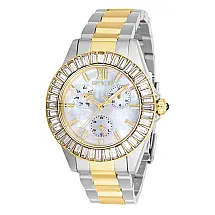 Relógio Feminino Angel com Mostrador Madrepérola, Invicta 28451, Prata e Dourado