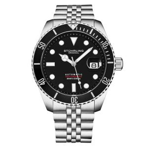 Relgio Automtico Depthmaster 4045 com 44mm de dimetro, mostrador preto e moldura preta Stuhrling