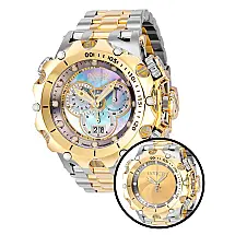 Relógio Masculino Reserve Venom Shutter com Mostrador em Madrepérola, Invicta 35651, Dourado e Prata
