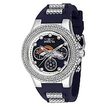 Relógio Feminino NFL Denver Broncos, Invicta 42751, Azul e Prata