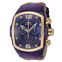 Relógio Masculino Invicta Lupah 0,22 quilates com Diamante e Mostrador Madrepérola 46, Roxo e Dourado 43951