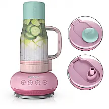 Liquidificador Pessoal Ninja Blendboss Rosa 770 ml Copo Viagem Tampa Antivazamento Auto-iQ 110V