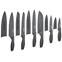 Conjunto de Facas em Cerâmica com Protetores de Lâmina, 6 Peças, Cuisinart, Preto Fosco
