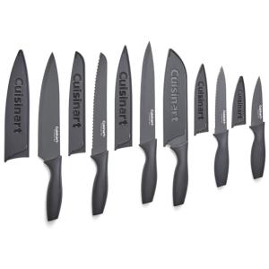 Conjunto de Facas em Cerâmica com Protetores de Lâmina, 6 Peças, Cuisinart, Preto Fosco