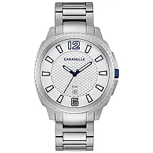 Relógio Masculino Analógico Quartzo de Aço Inoxidável, CARAVELLE 43B170, Prateado