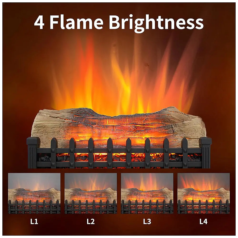 Lareira Elétrica Innoflame 52x30cm 1400W Chamas LED Timer Portátil 110V — foto 2