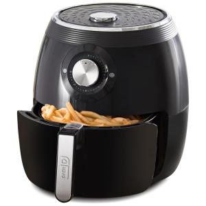 Fritadeira Elétrica Air Fryer 5,6L com Controle de Temperatura e Cesta Antiaderente, 110V 1700W, DASH, Preta