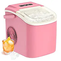 Máquina de Gelo portátil com Capacidade para 12 kg em 24H, Autolimpeza, Colher e Cesta de Gelo, 110V 115W, Zlinke, Roxa