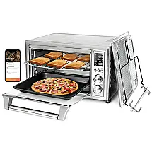 Forno Elétrico de Bancada 30 Litros com 12 Funções, 100 Receitas e 6 Acessórios, 110V 1800W, COSORI, Prata