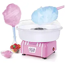 Nostalgia PCM205PK Retrô Máquina de Algodão Doce Elétrica Profissional com CLEAR RIM GUARD, 110V, Rosa