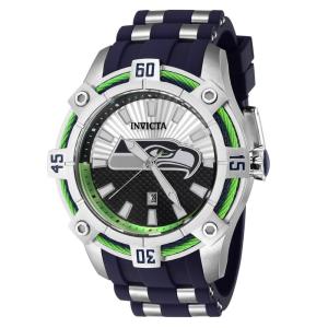 Relgio masculino NFL Seattle Seahawks - 52 mm. Ao. Azul ZG-42061