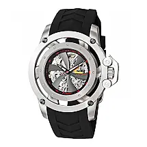 Relógio Masculino Impulse XT 309I Automático 47mm Mostrador Preto Prata com Pulseira de Silicone Prateada - Stuhrling.